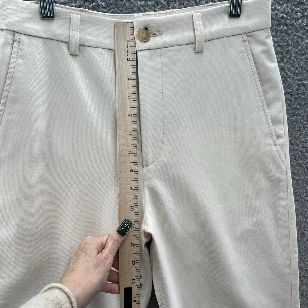 6397 Pants Women 2 Cream Carly Cotton Tapered Trouser Minimalist High Rise Ankle